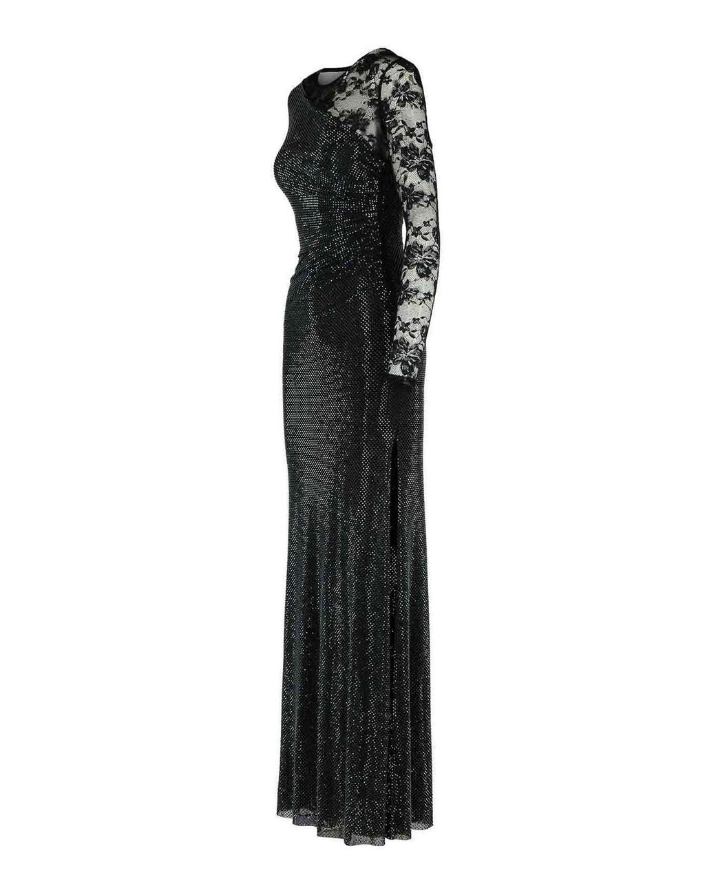 `` Robe en polyester noire ' Self-Portrait en coloris Black