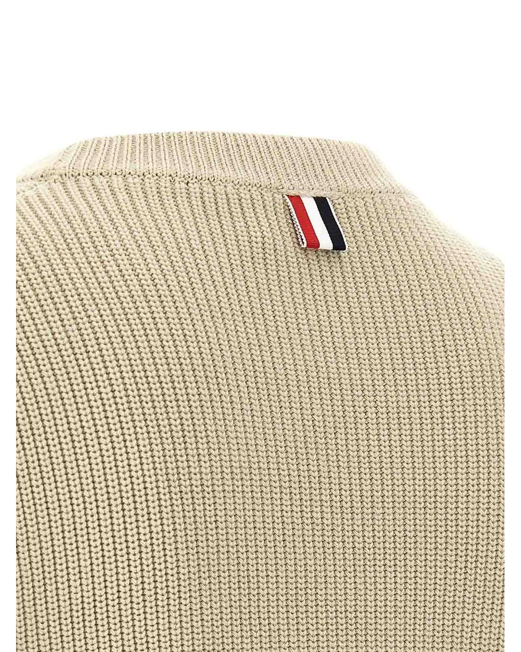 Thom Browne Natural 4Bar Sweater for men