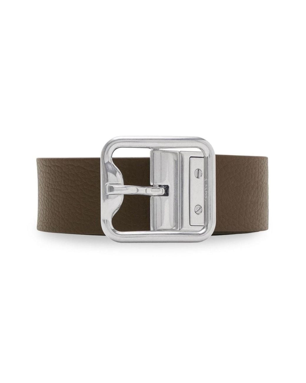 Burberry White B Buckle Reversible Check Belt for men