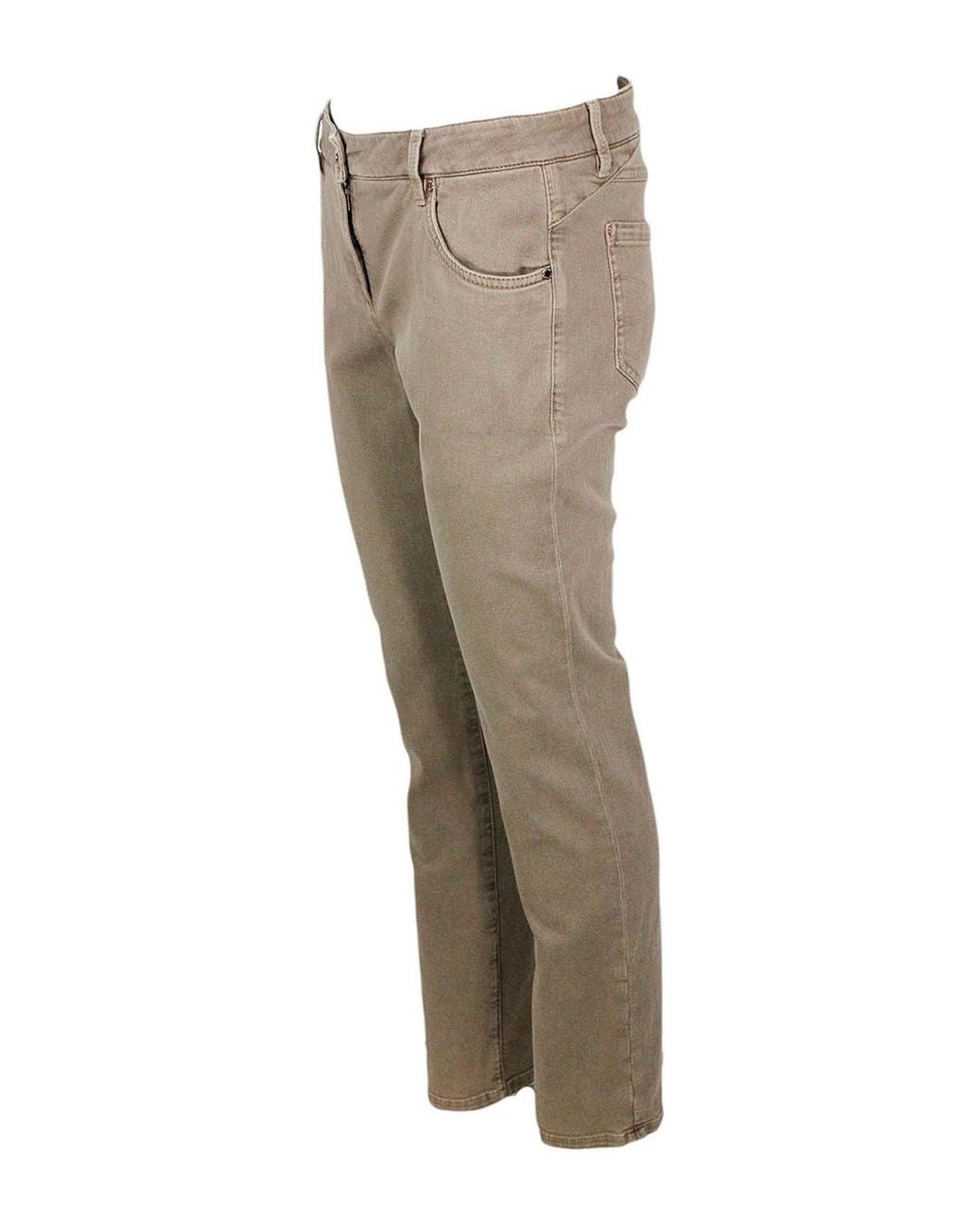 Vaqueros Rectos Brunello Cucinelli de color Gray