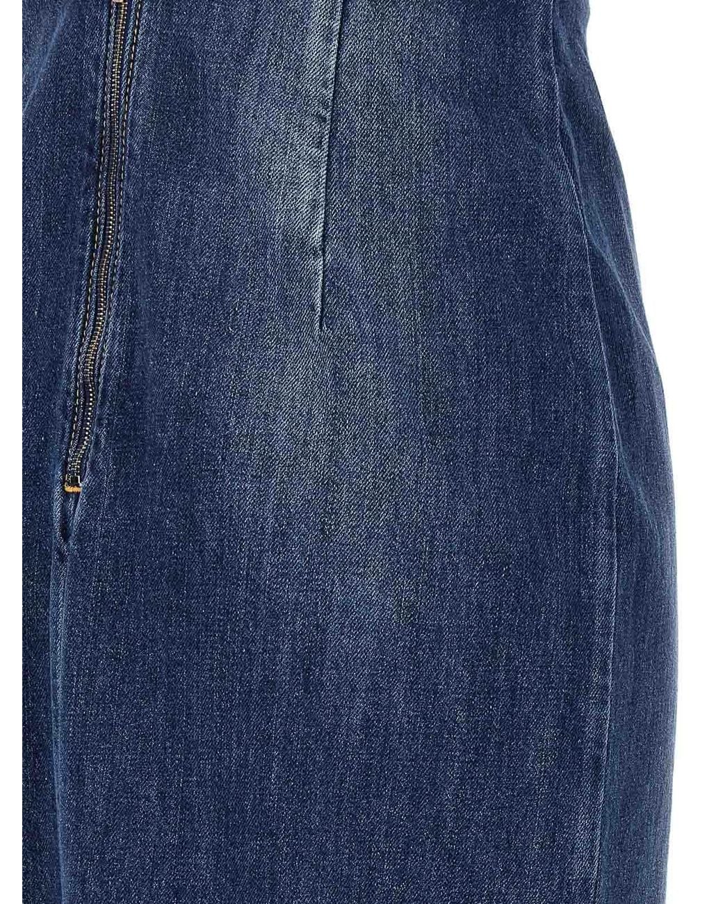 Nensi Dojaka Blue Denim Dress