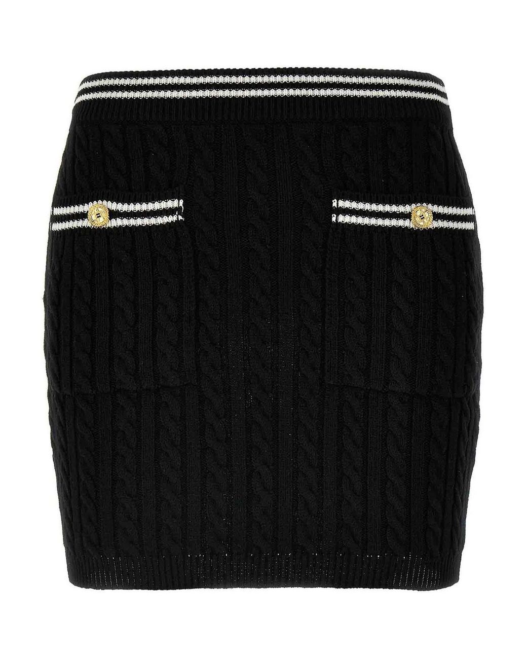 Alessandra Rich Black Braided Skirt
