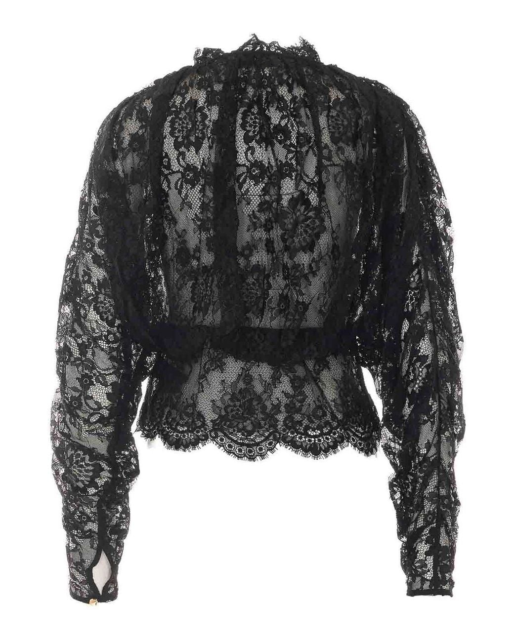 Self-Portrait Black Lace Blouse