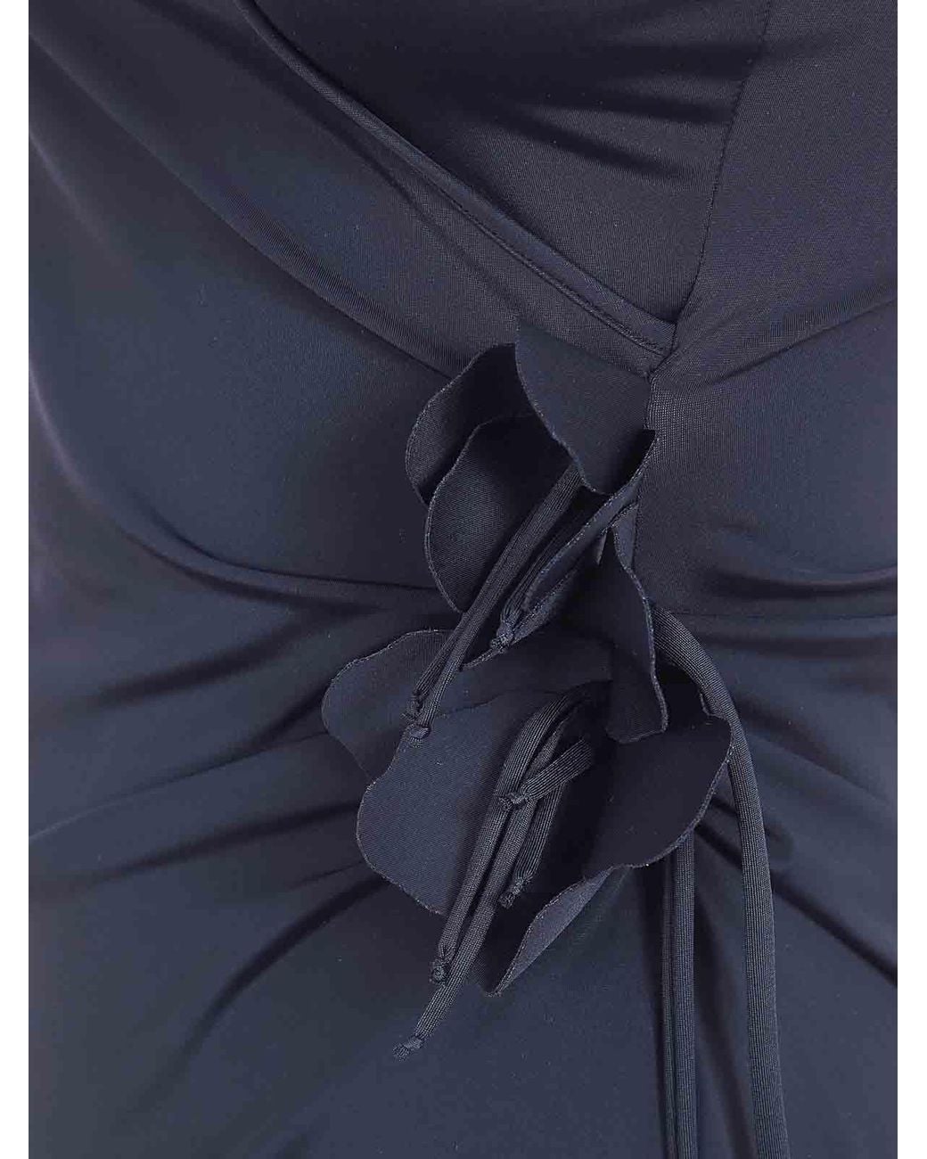 Coperni Blue Asymmetric Mini Dress