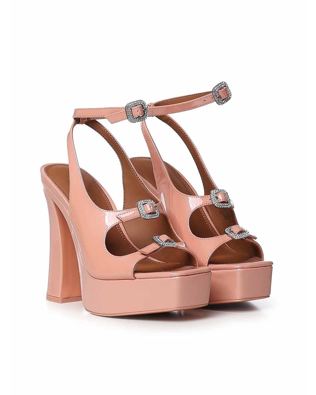 Kurt Geiger Pink Patent Leather Platform Sandal