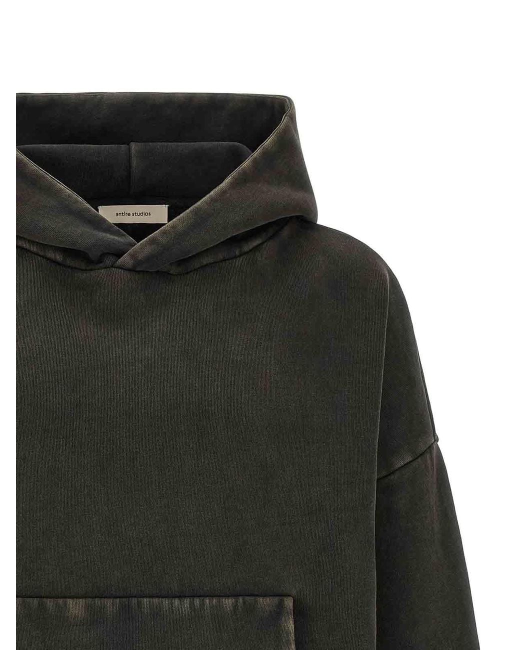 Entire studios Black Heavy Hood Hoodie for men