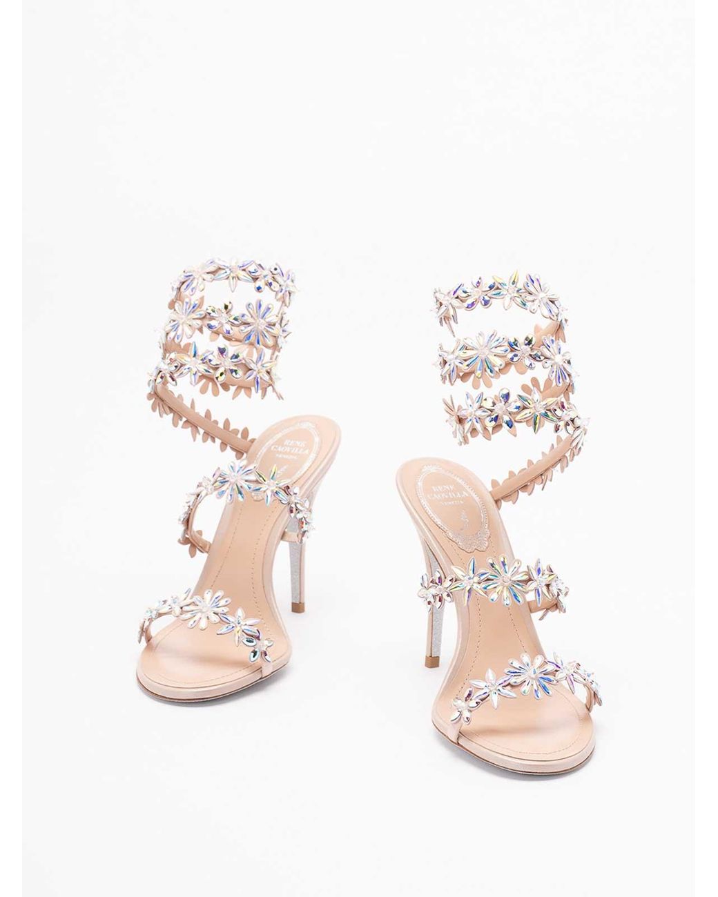 Rene Caovilla Natural High Heel Sandals