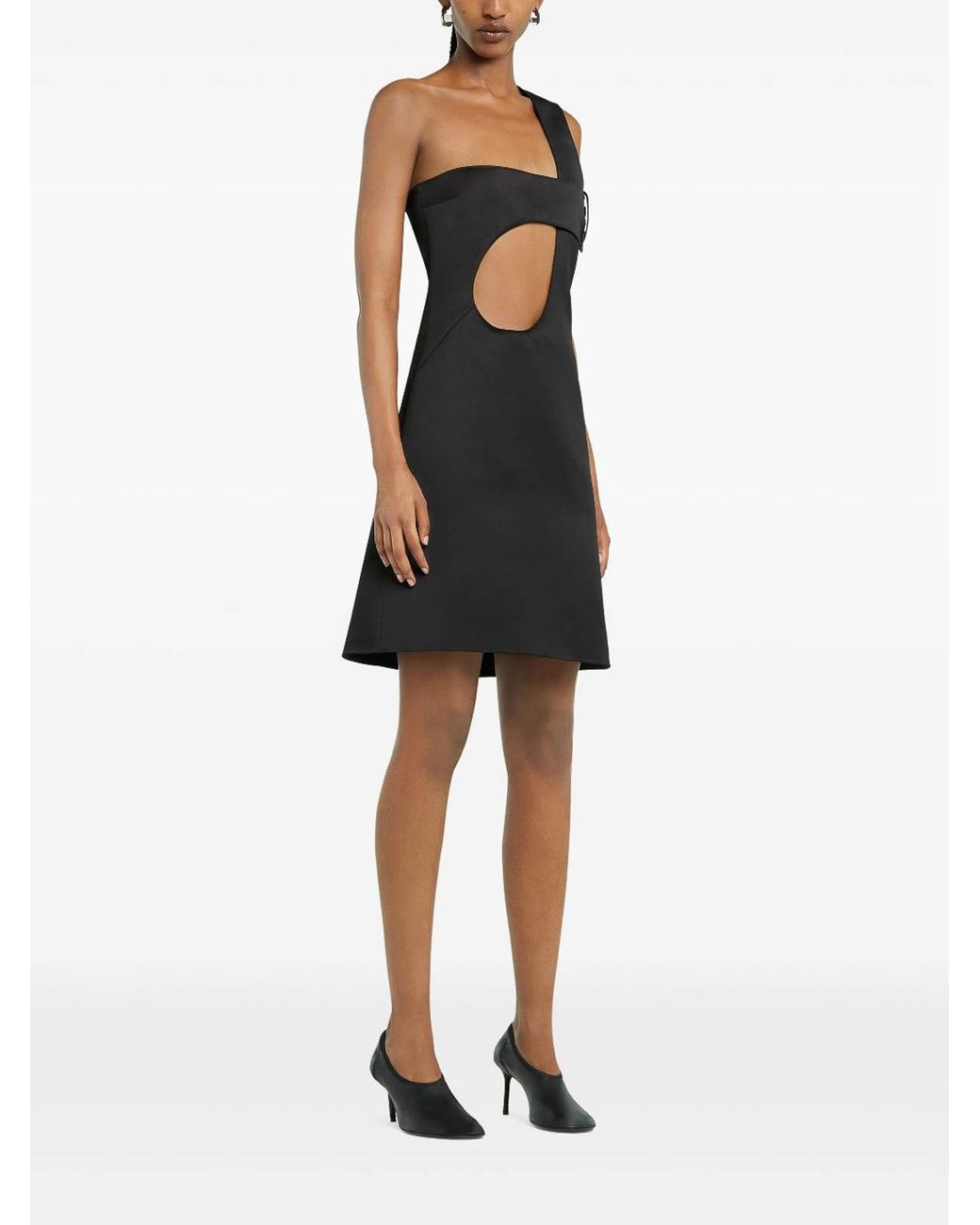 Courreges Black Cut-Out Mini Dress