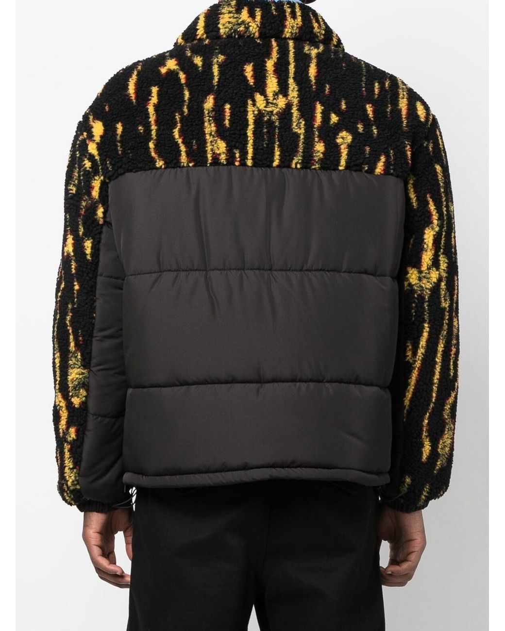 Ambush Black Faux-Shearling Quilted Jacket for men