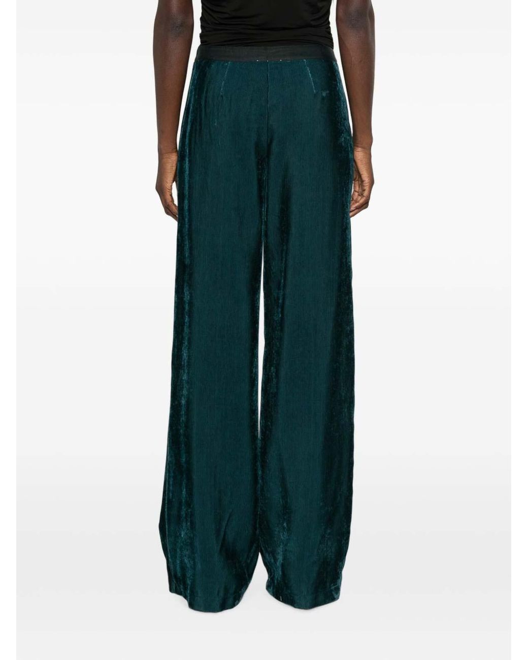 Forte_forte Green Soft Petrol My Pants Casual Trousers