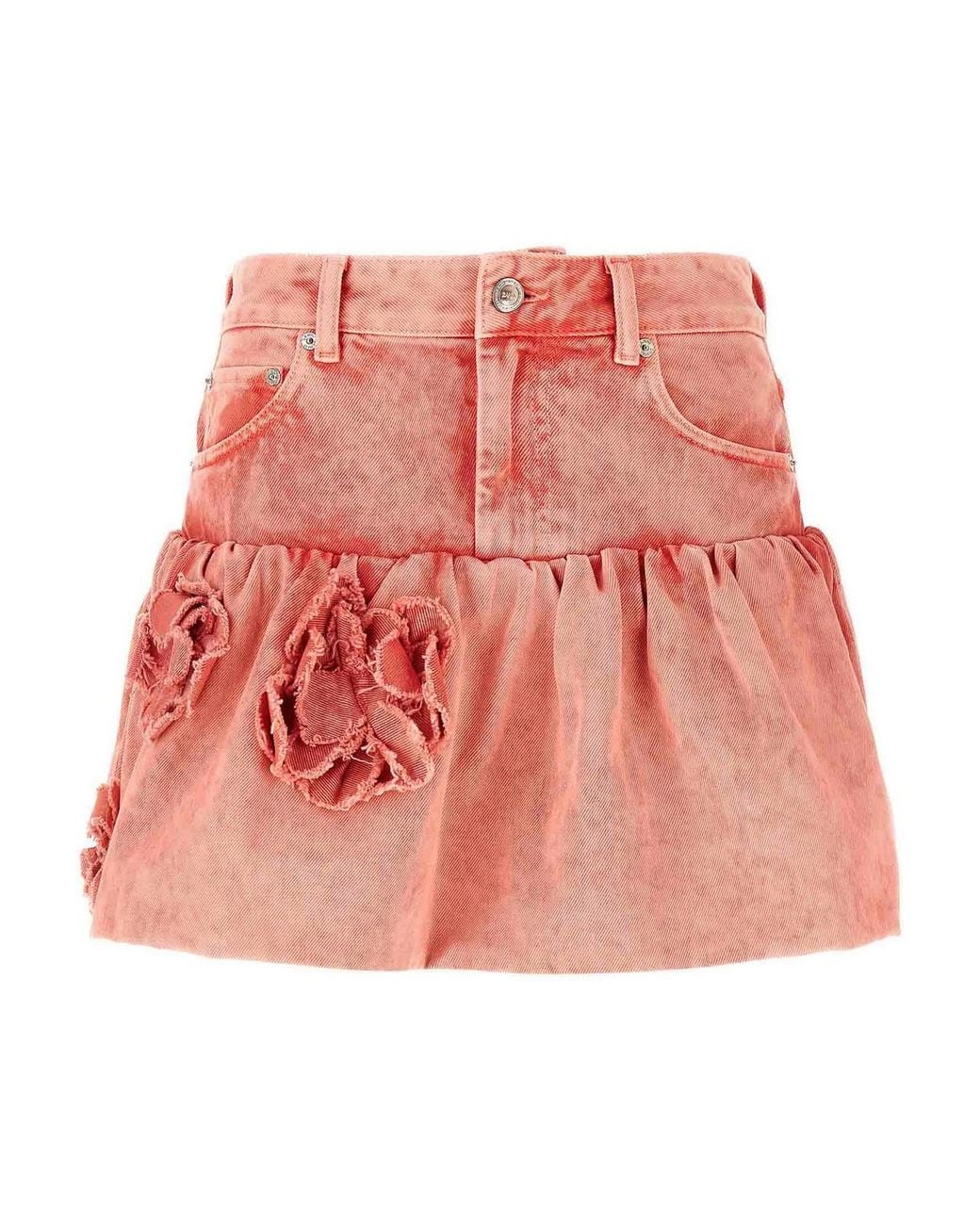 Ganni Pink Denim Jeans Skirt