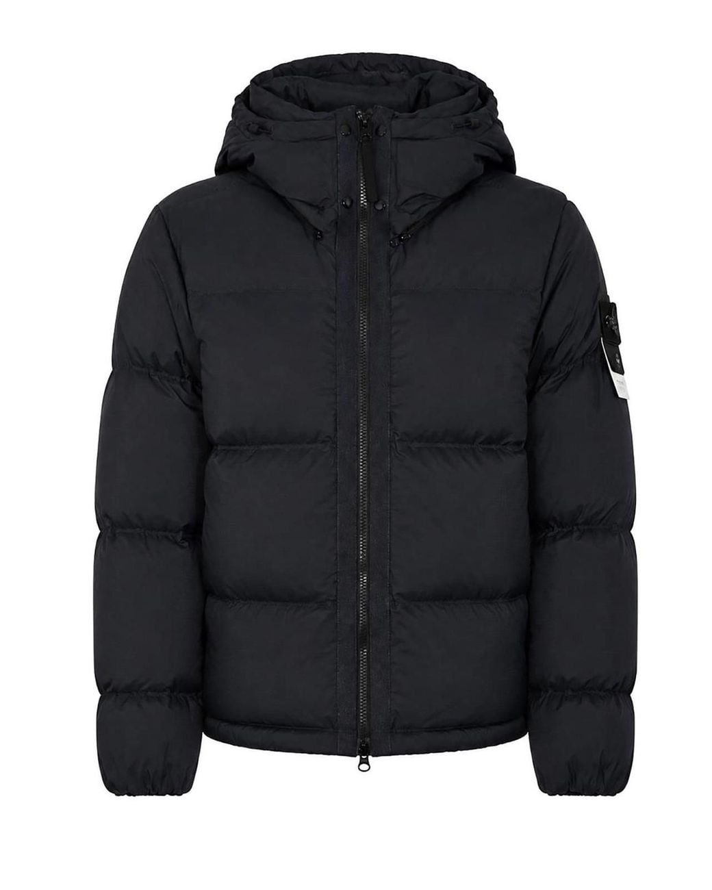 Stone Island Black Tear-Resistant Down Jacket for men