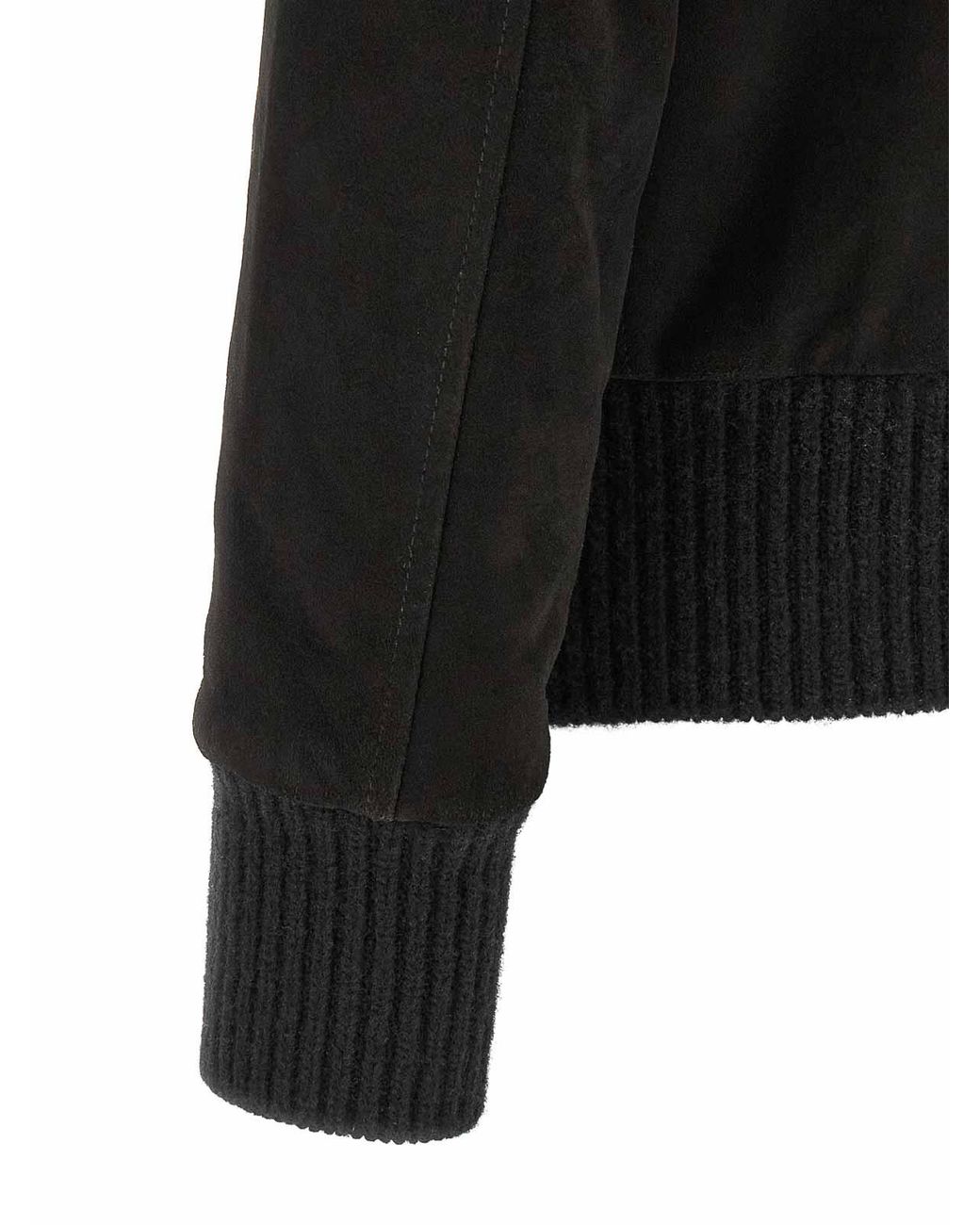 Giorgio Brato Black Aviator Jacket for men