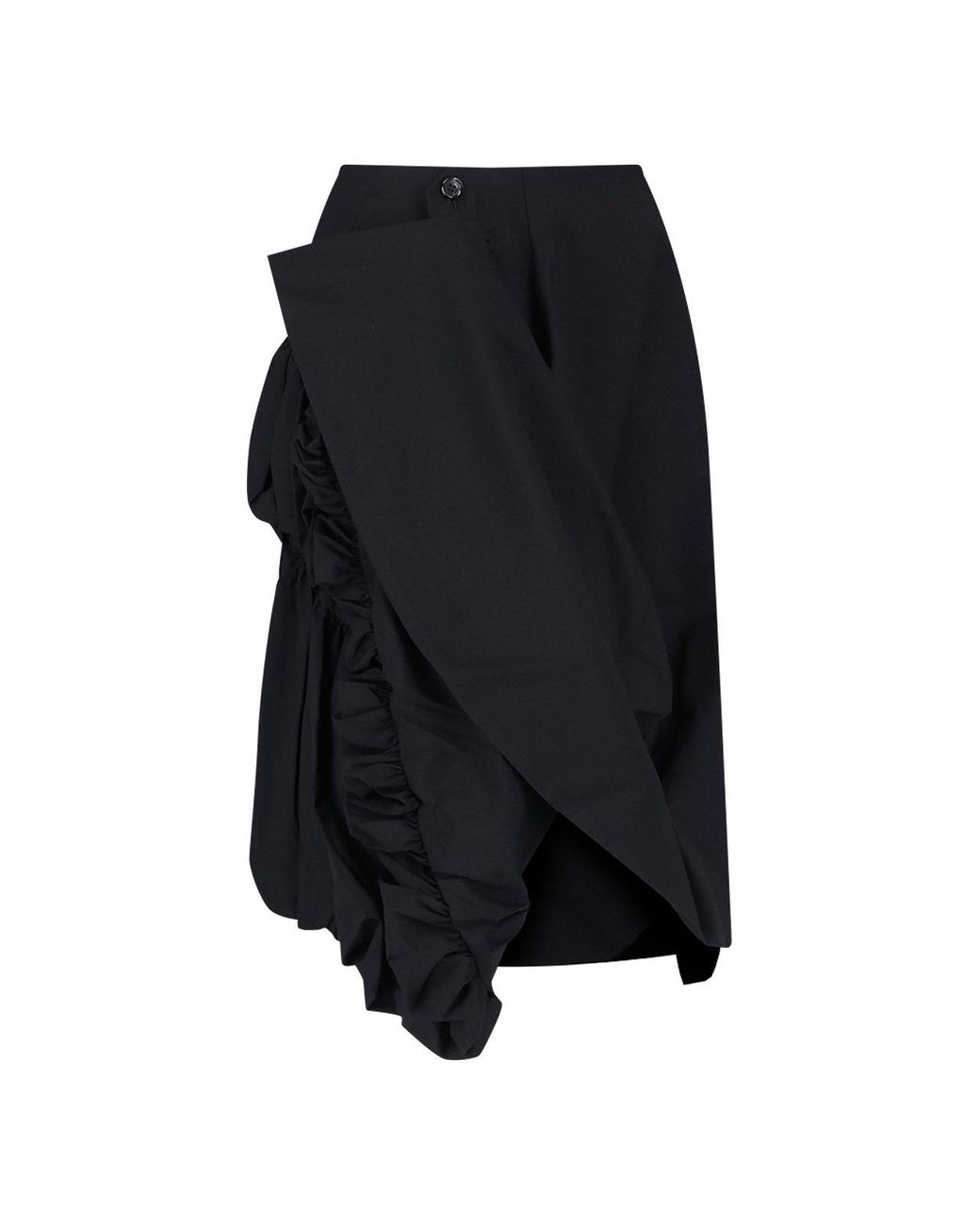 Comme des Garçons Blue Asymmetric Midi Skirt