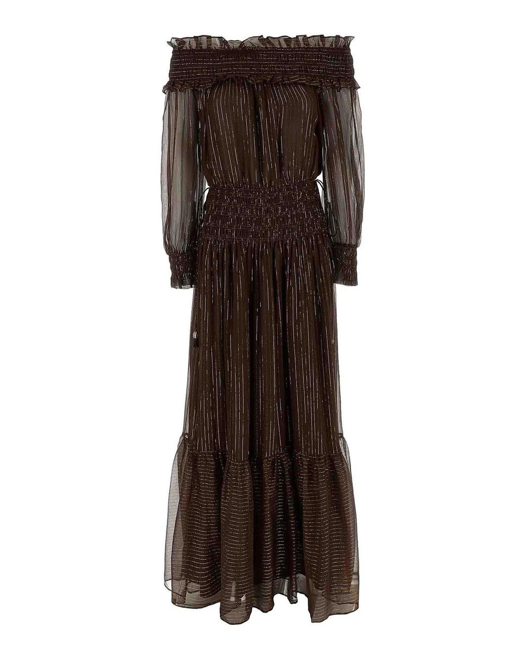 Maxi Robe Self-Portrait en coloris Brown