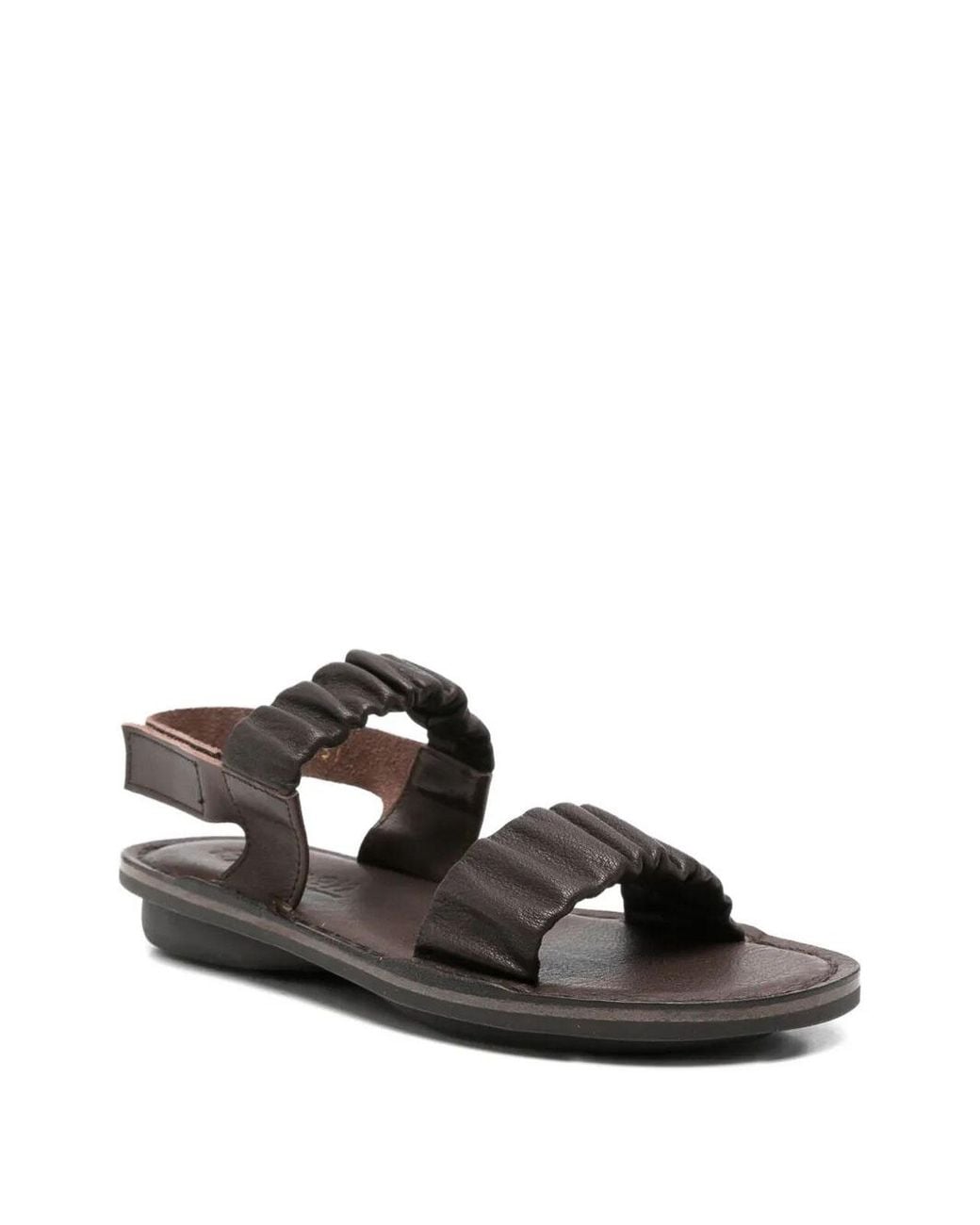 Trippen Black Pacific Flat Sandals