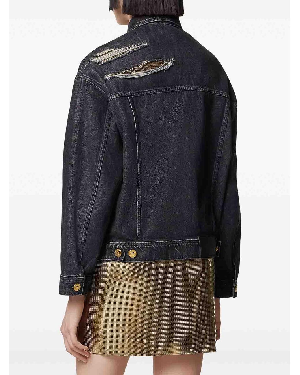Versace Blue Cotton Denim Jacket