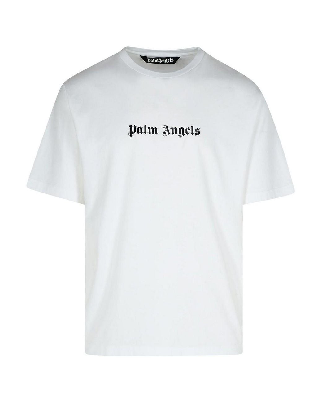 Palm Angels Gray Cotton T-Shirt for men