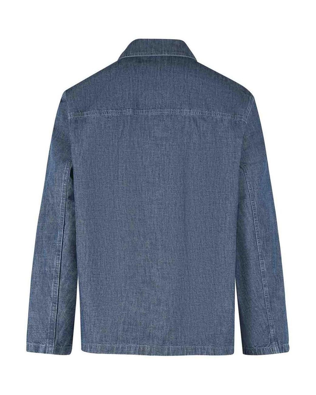 Jil Sander Blue Cotton Jacket for men