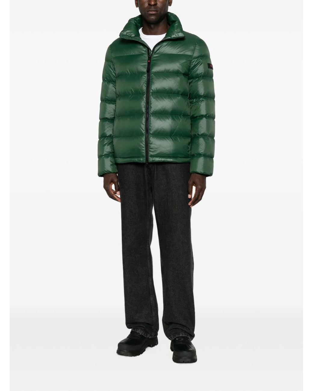 Peuterey Green Keke Puffer Jacket With Pockets for men