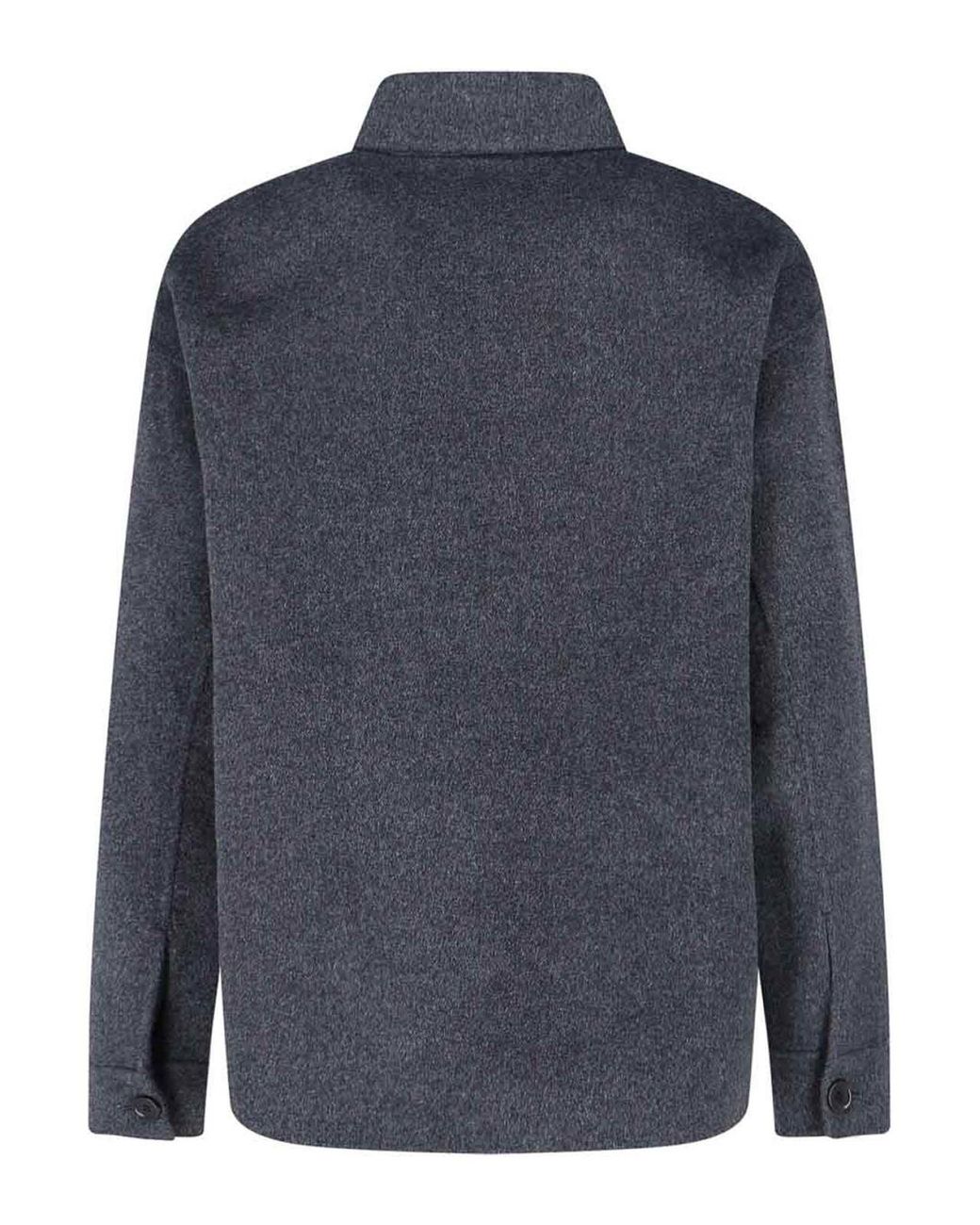 Aspesi Blue Wool Shirt Jacket