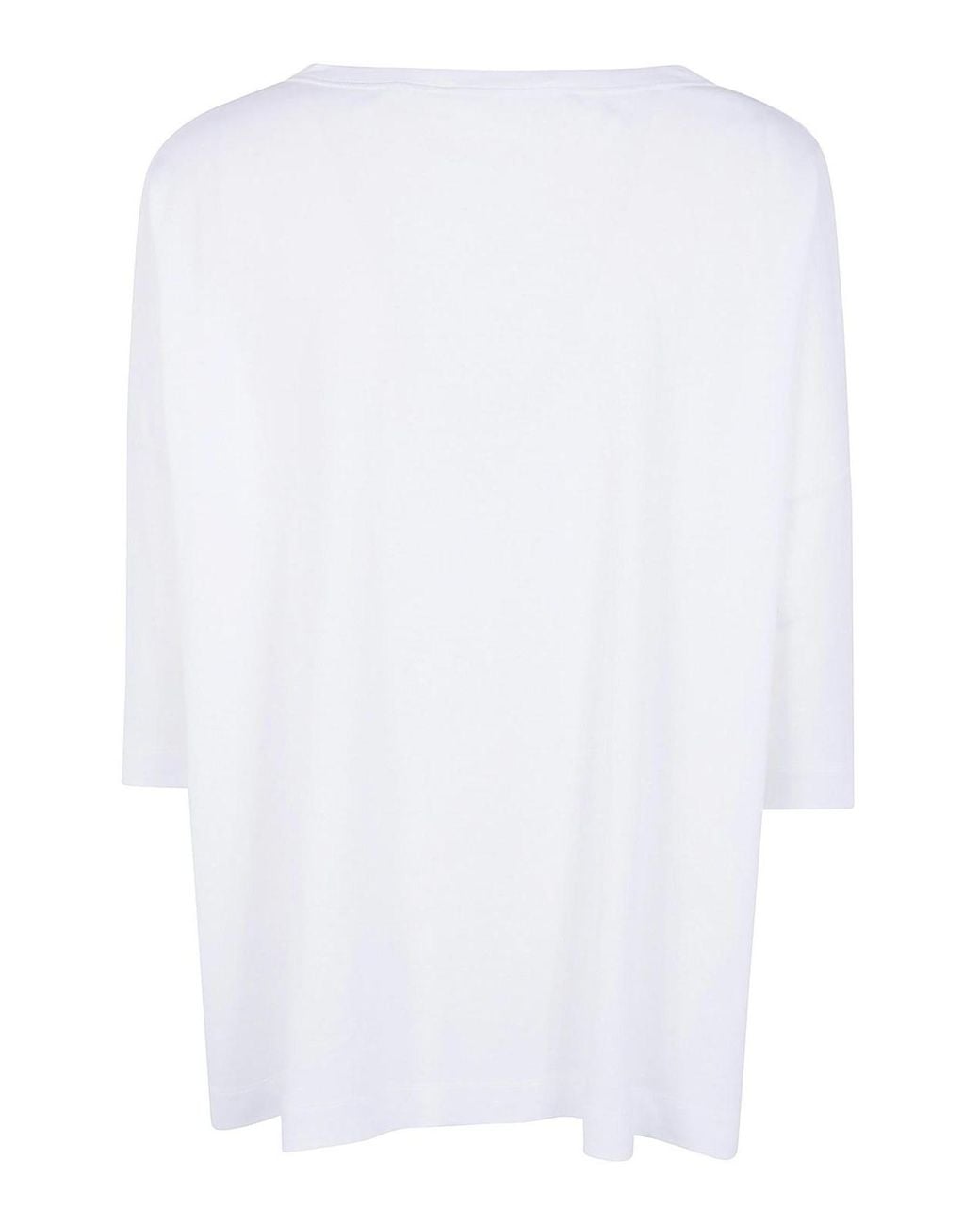 Shirt C-zero White Oversized Boat Neck T-Shirt