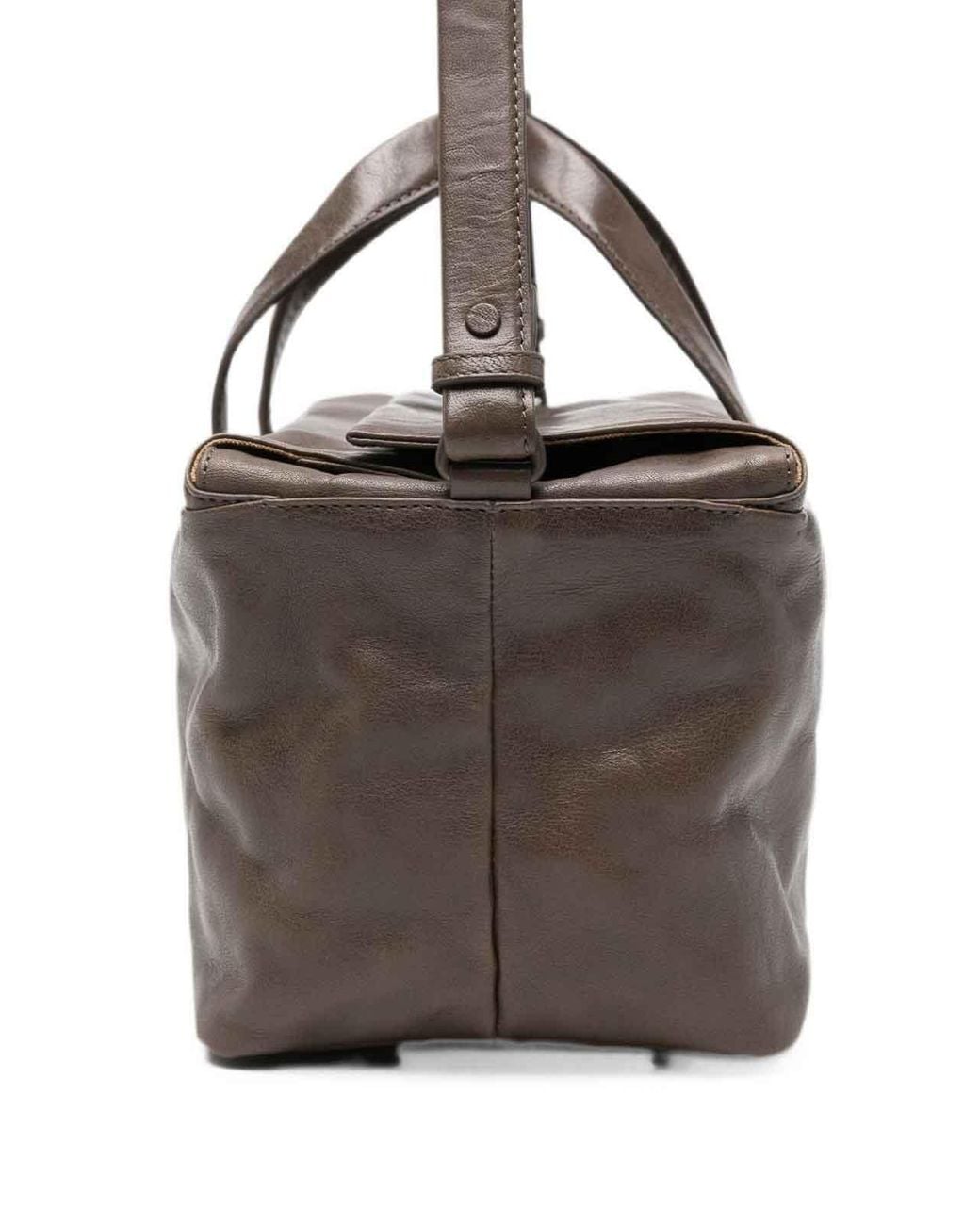 Lihann George White Lili Leather Tote Bag