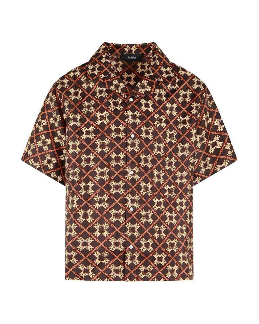 Amiri Brown Silk Shirt for men