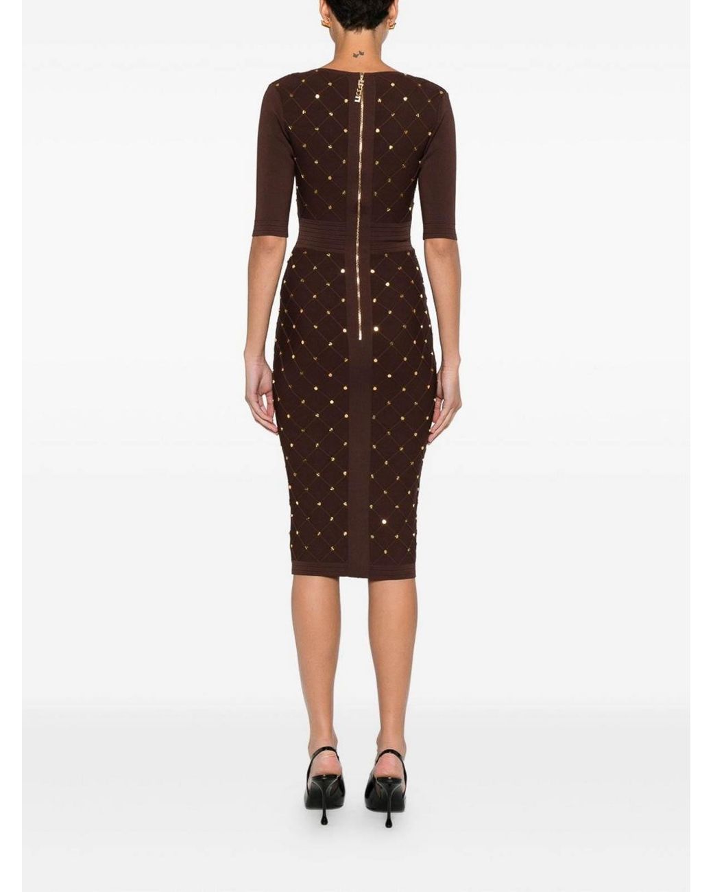 Elisabetta Franchi Brown Dress