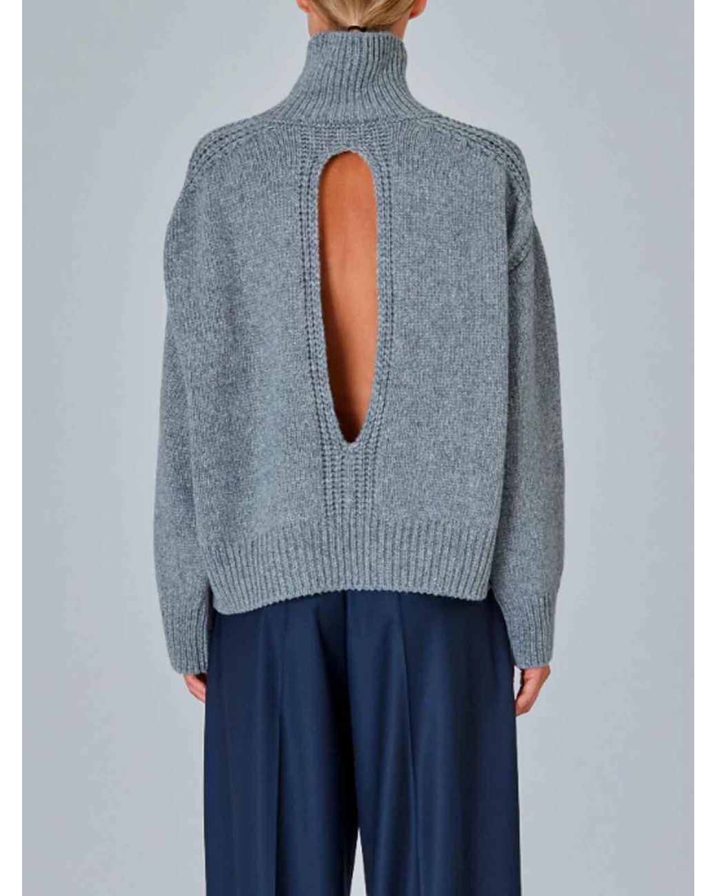 Suéter Con Cuello Alto Sa Su Phi de color Gray
