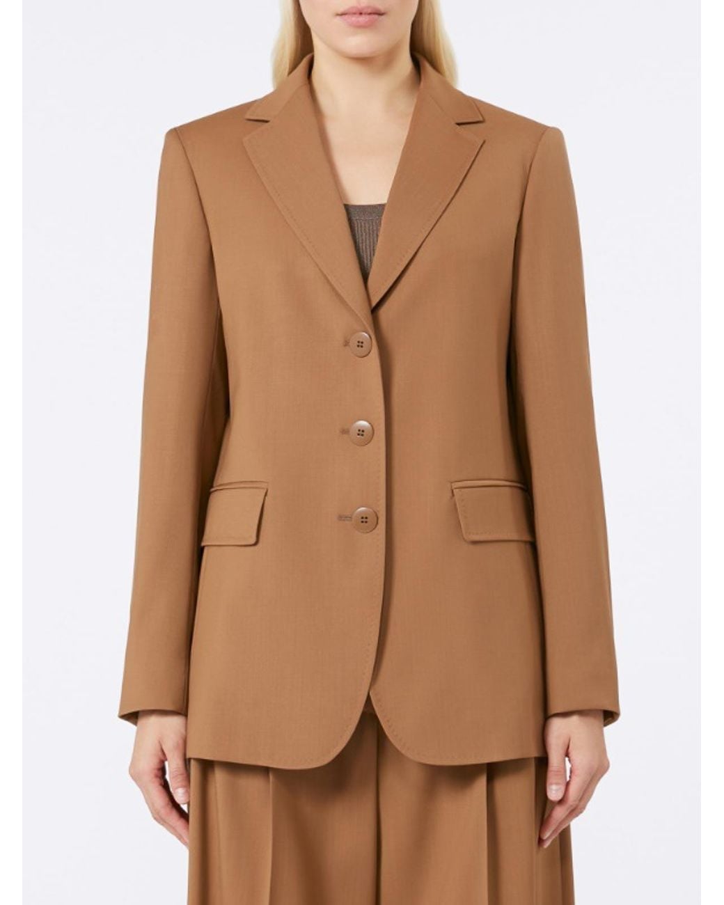 Max Mara Brown Nice Wool Blazer By