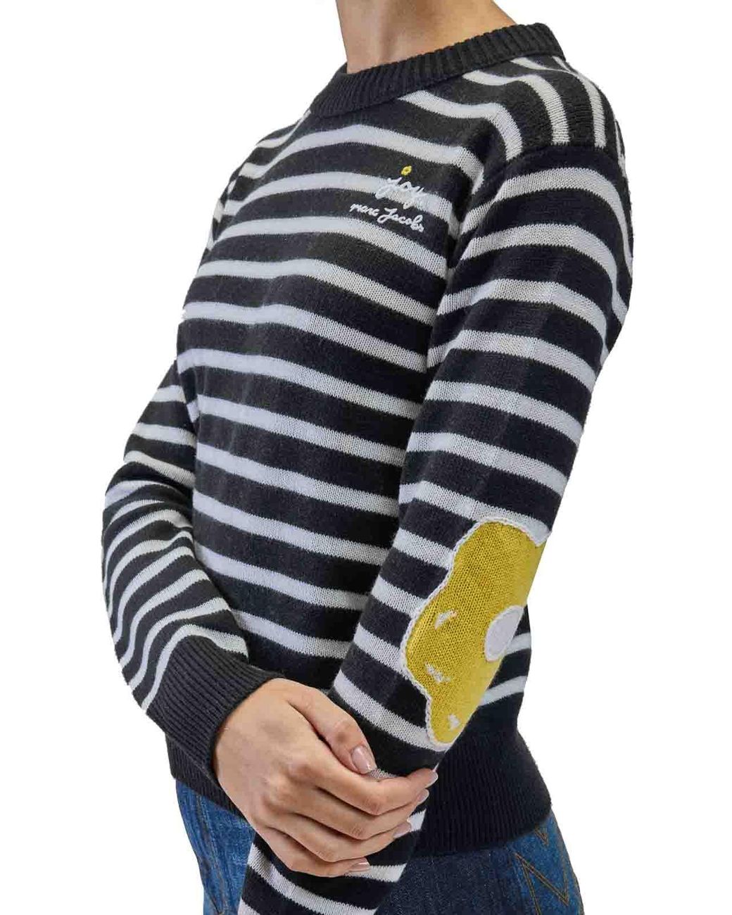 Marc Jacobs Blue Joy Striped Crewneck