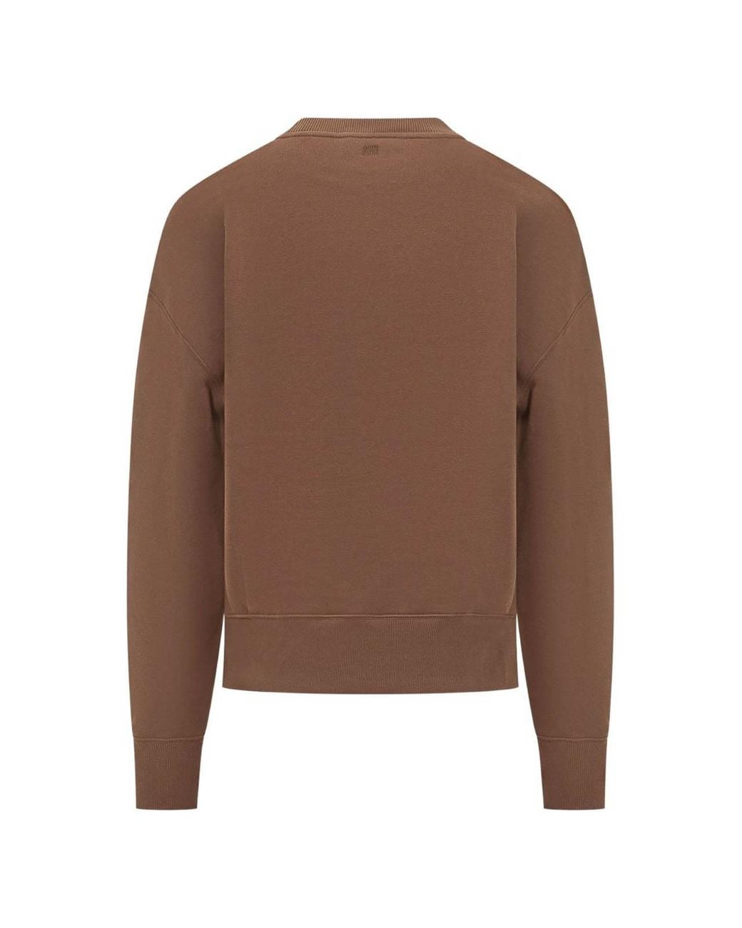 AMI Rundhalspullover in Brown für Herren
