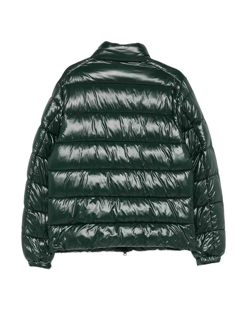 Save The Duck Green Jobim Lacquer-Effect Down Jacket for men