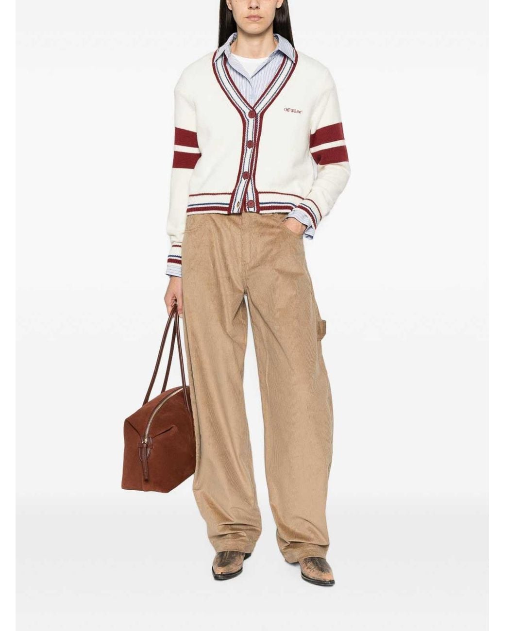 Off-White c/o Virgil Abloh White Knitted Cardigan