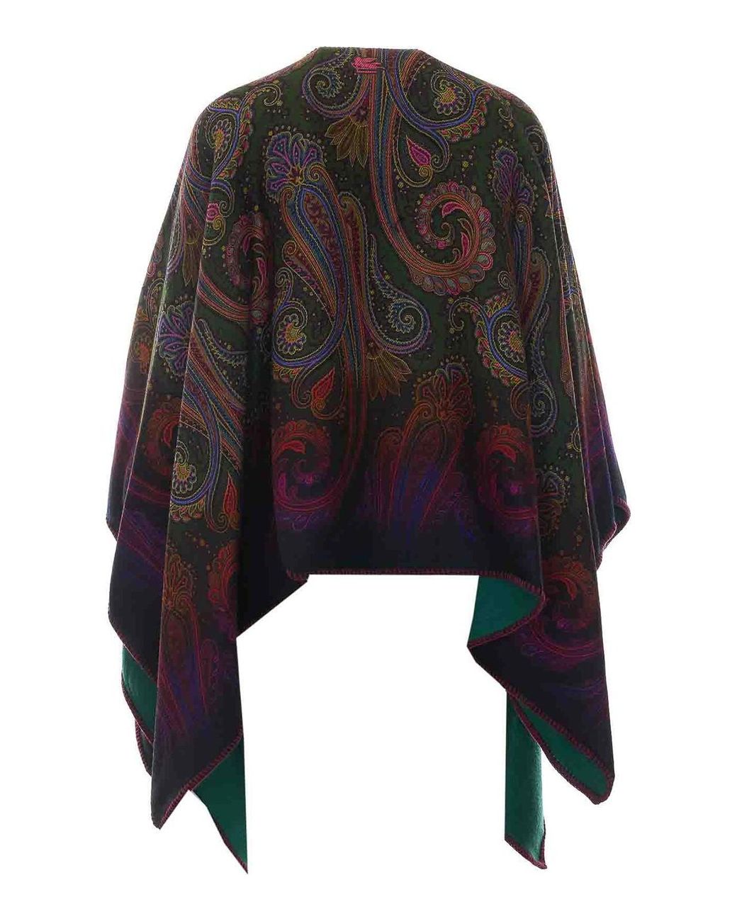 Etro Blue Paisely Print Cape