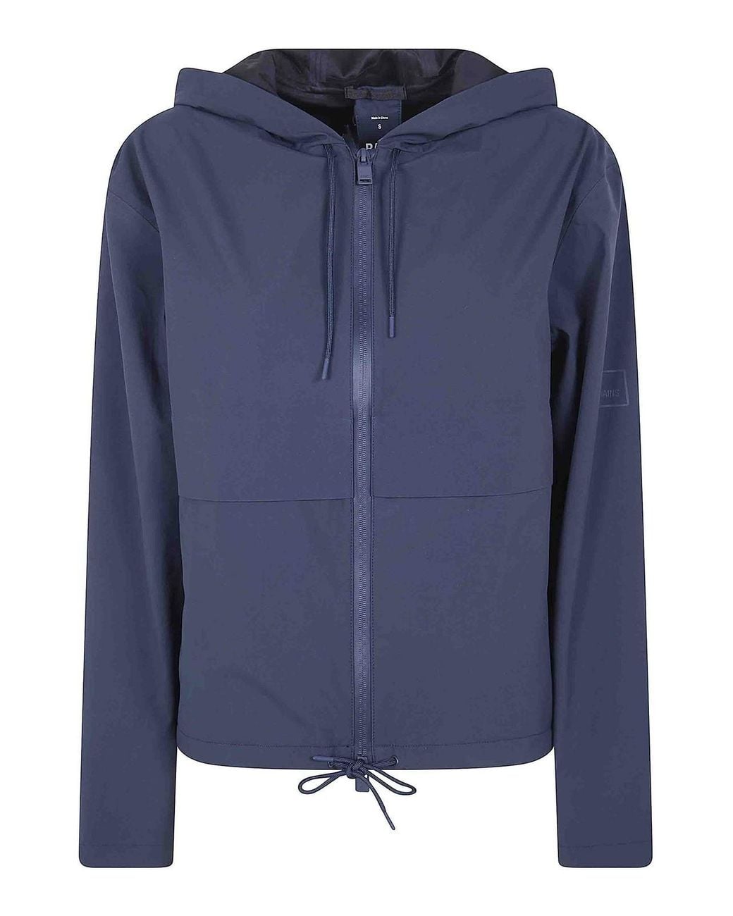 Rains Blue Suva Hardshell Short String Jacket