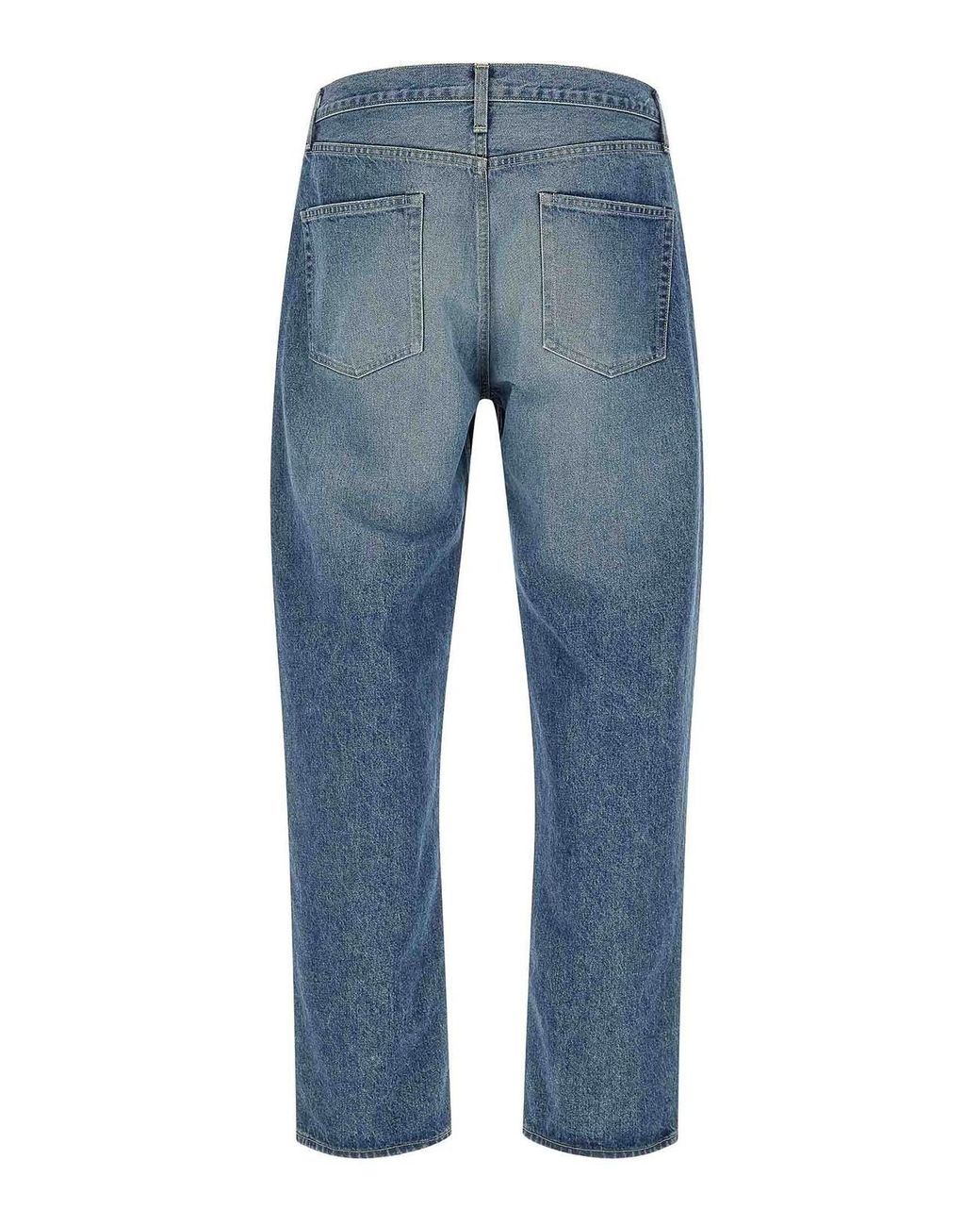 Ssstein Blue Cotton Jeans for men