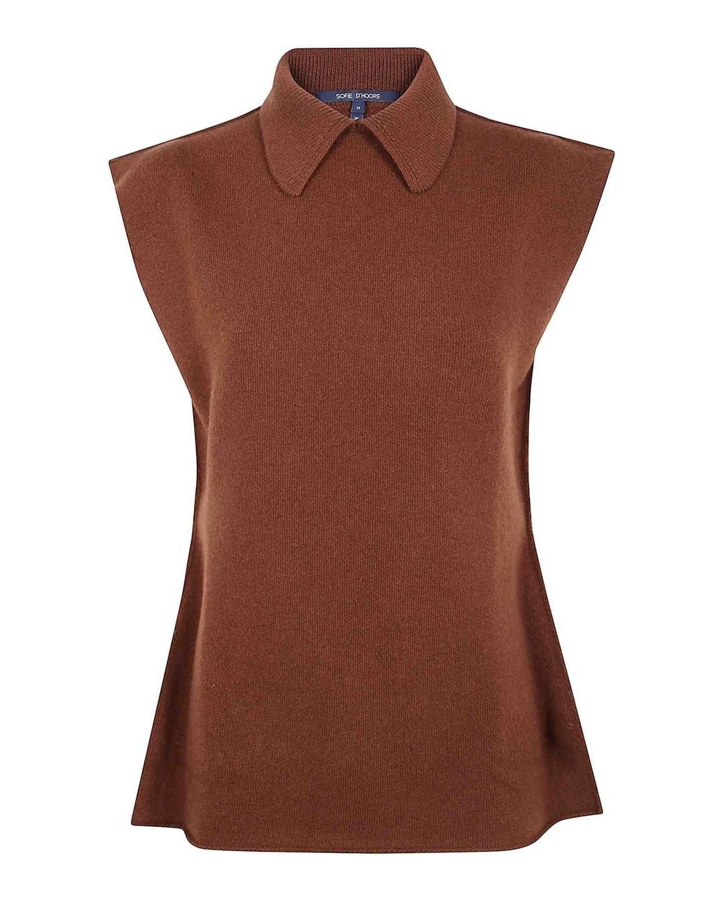 Sofie D'Hoore Brown Wool Waistcoat