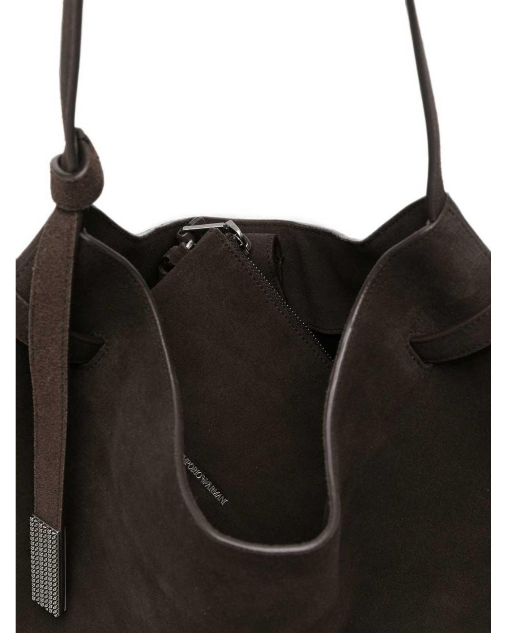 Emporio Armani Black Leather Hobo Bag