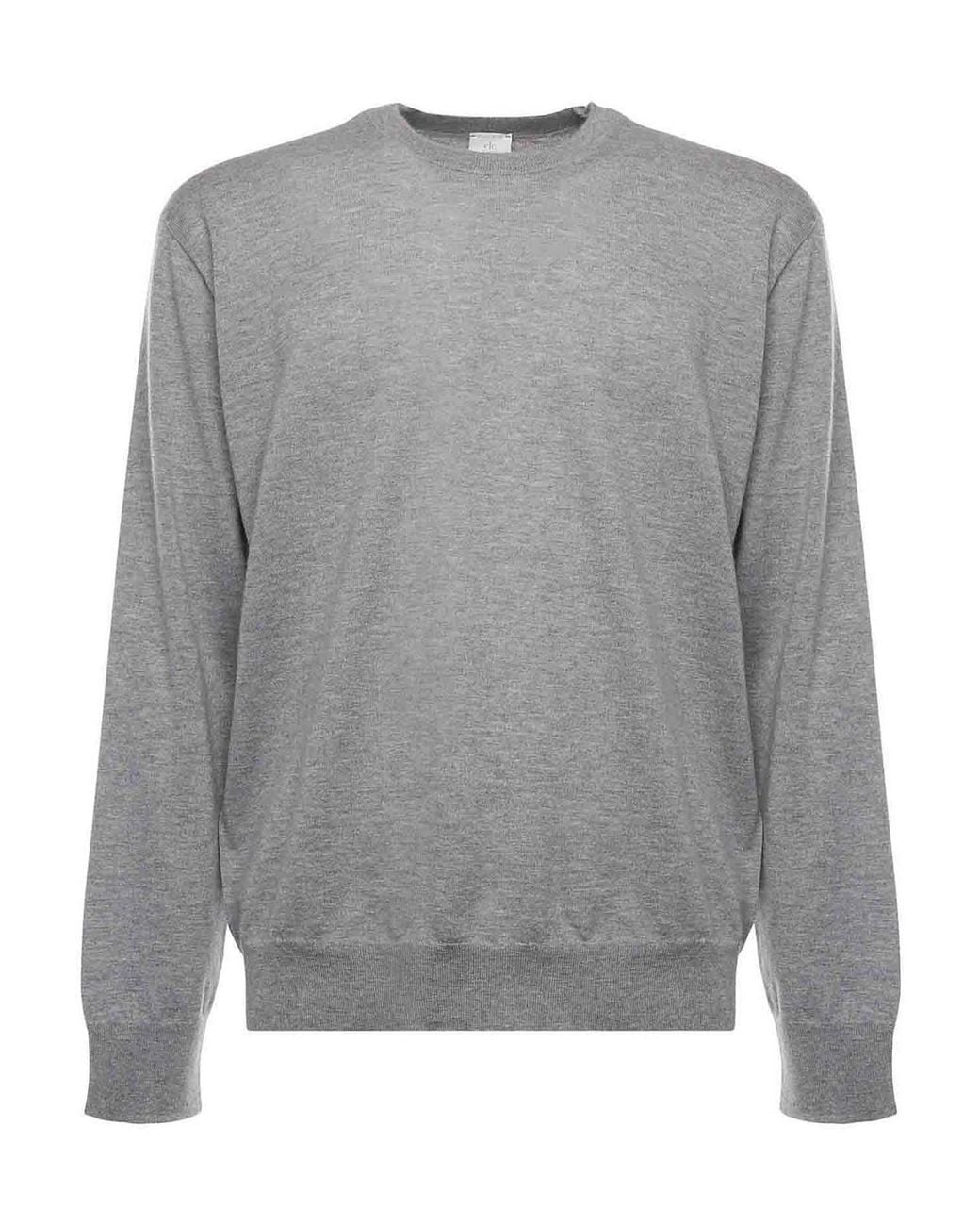 Pull À Col Rond Eleventy pour homme en coloris Gray
