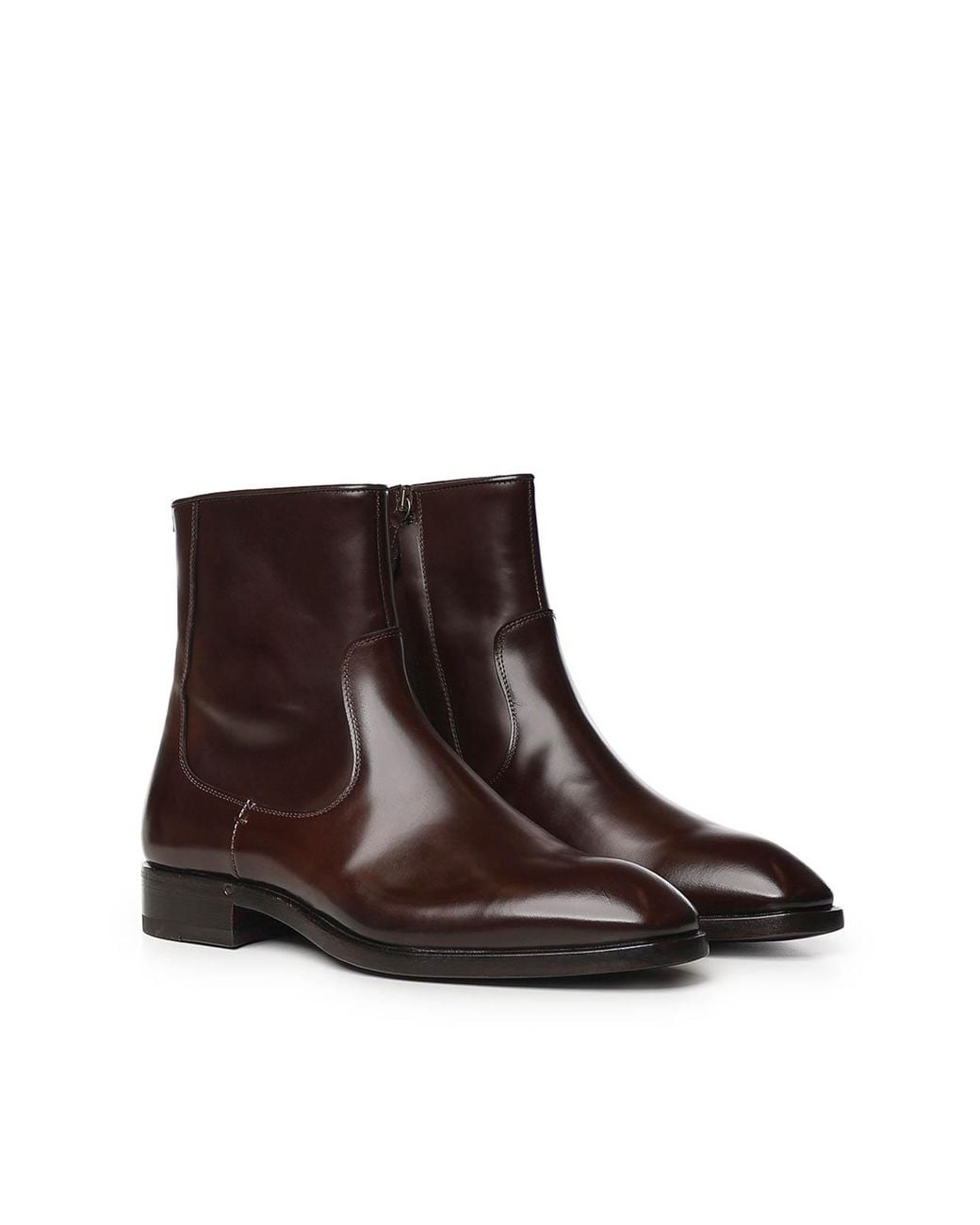 Lardini Brown Leather Ankle Boot for men