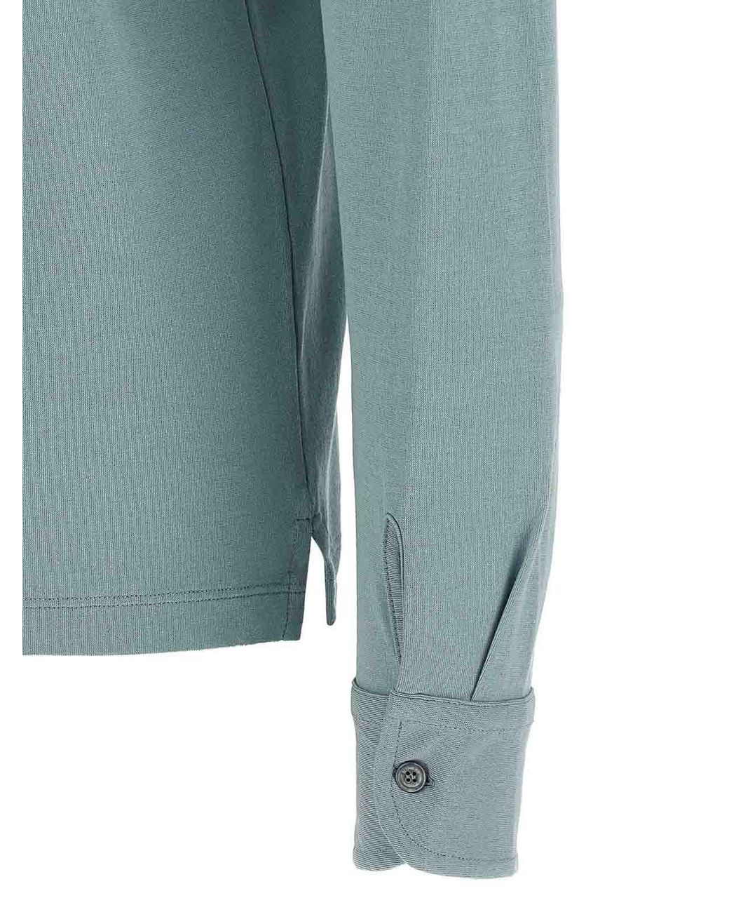 Zanone Green Ice Cotton Polo Shirt for men