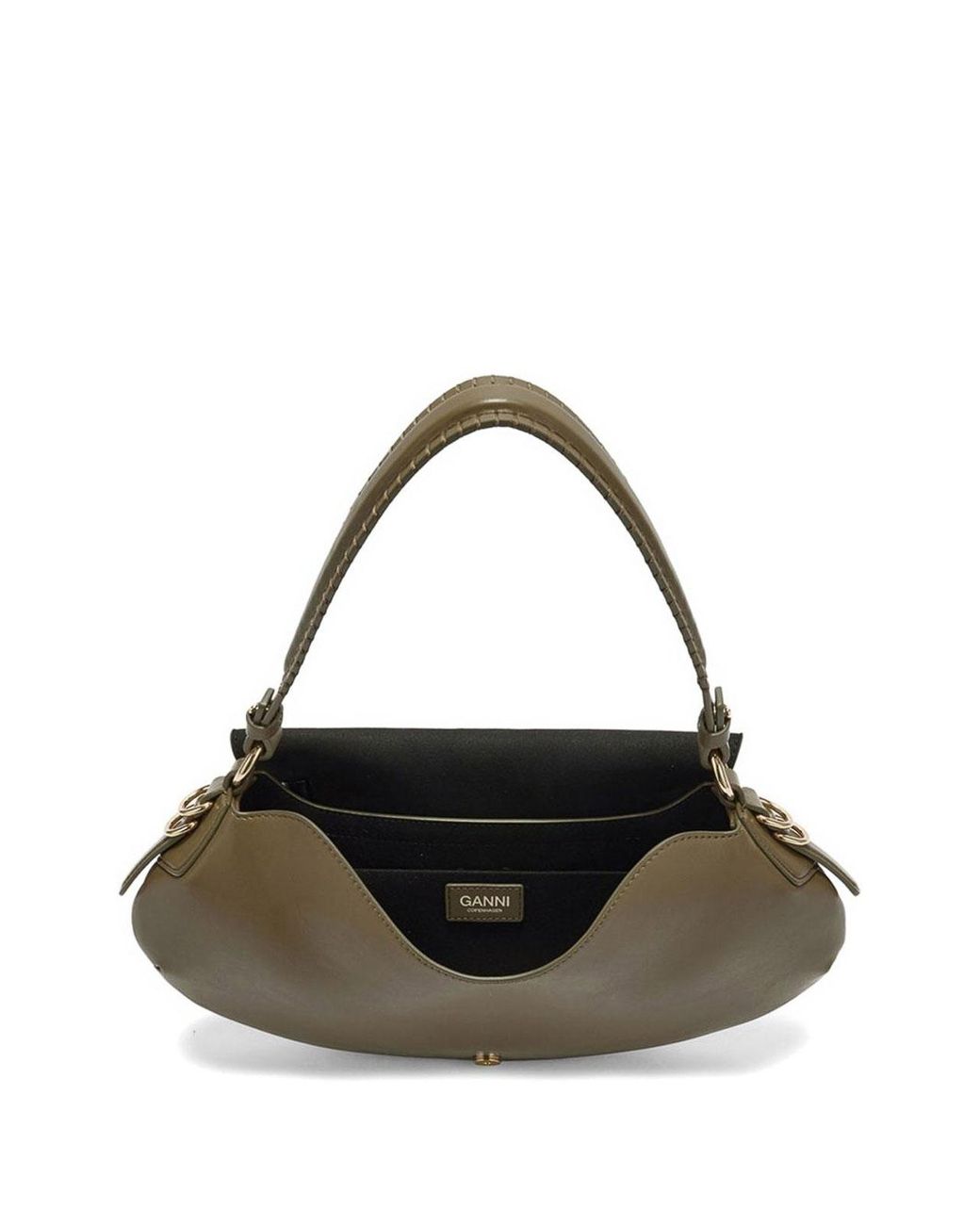 Ganni Metallic Leather Shoulder Bag