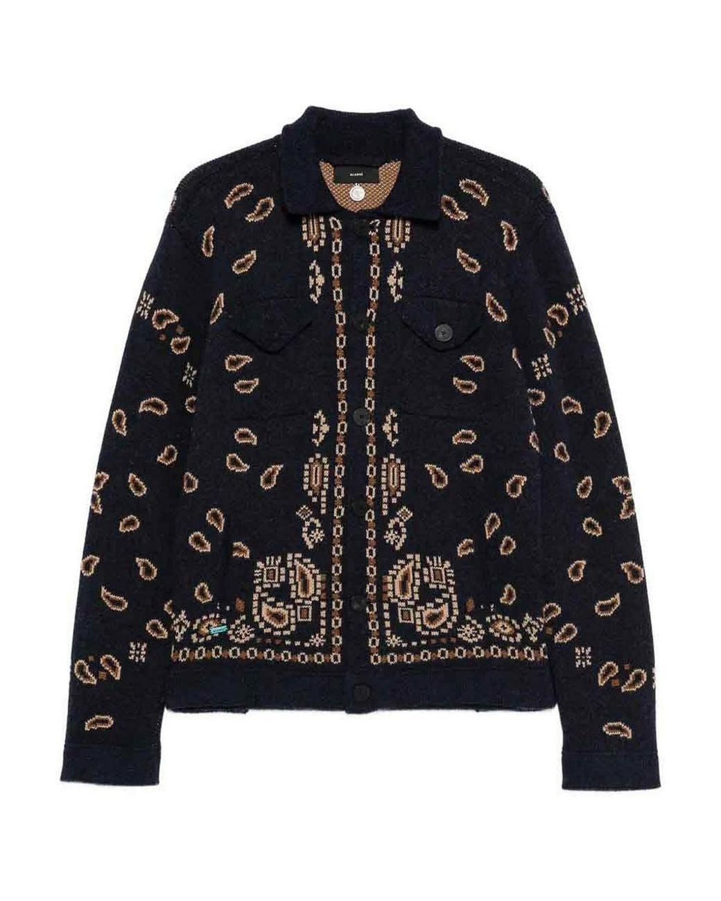 Alanui Black Bandana Jacquard Jacket