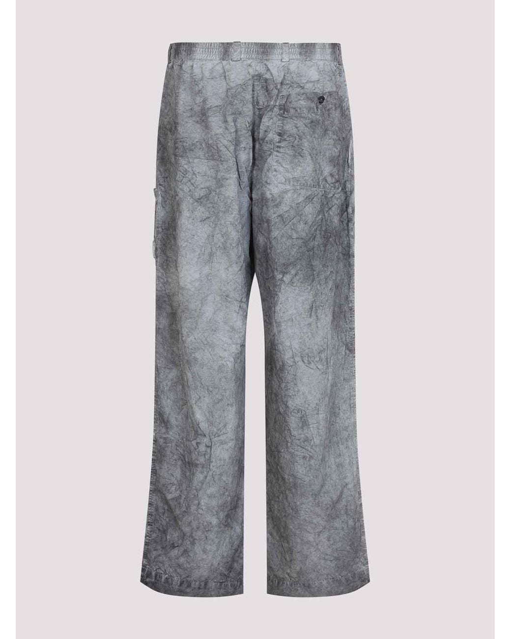 C P Company Gray Cp Company Flatt Nylon Loose Cargo Pants for men