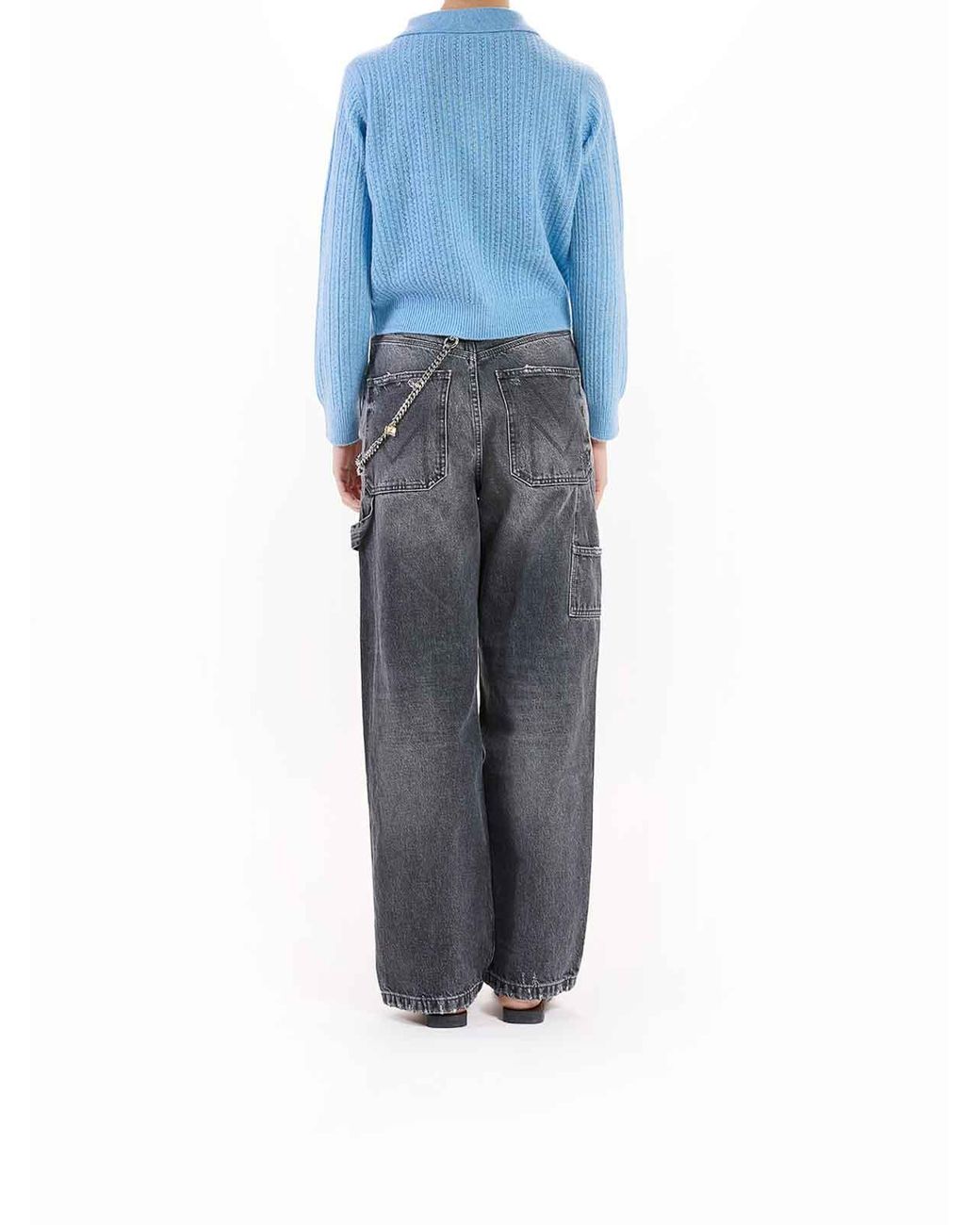 Marc Jacobs Blue Cableknit Charm Cardigan