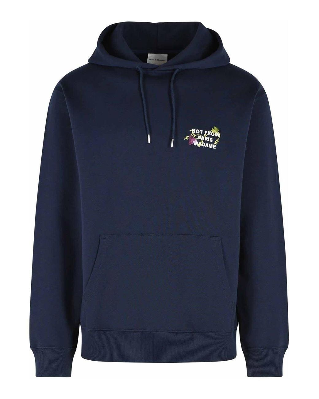 Drole de Monsieur Blue Vine Slogan' Cotton Sweatshirt for men