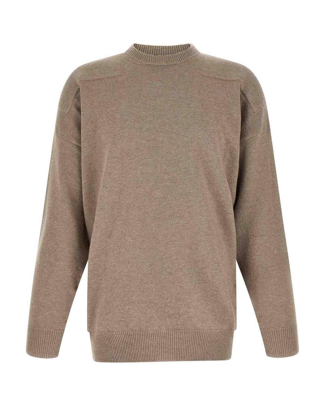 Jil Sander Rundhalspullover in Natural für Herren