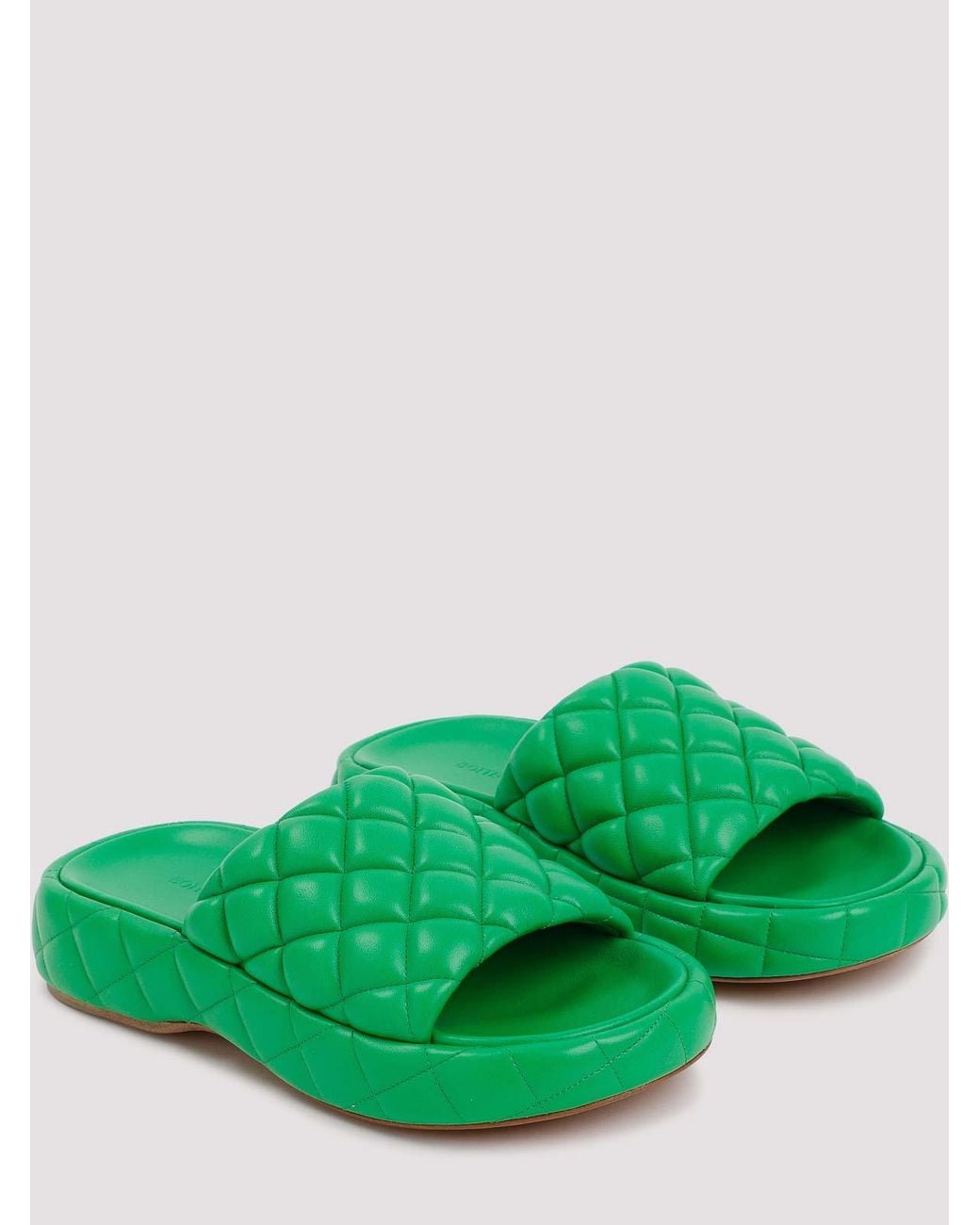 Bottega Veneta Green Padded Leather Sandals